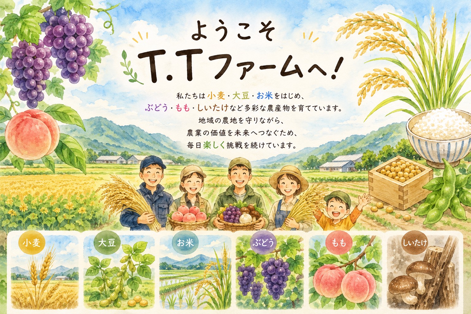 長野県・信州で農産物を育てるT.Tファーム
